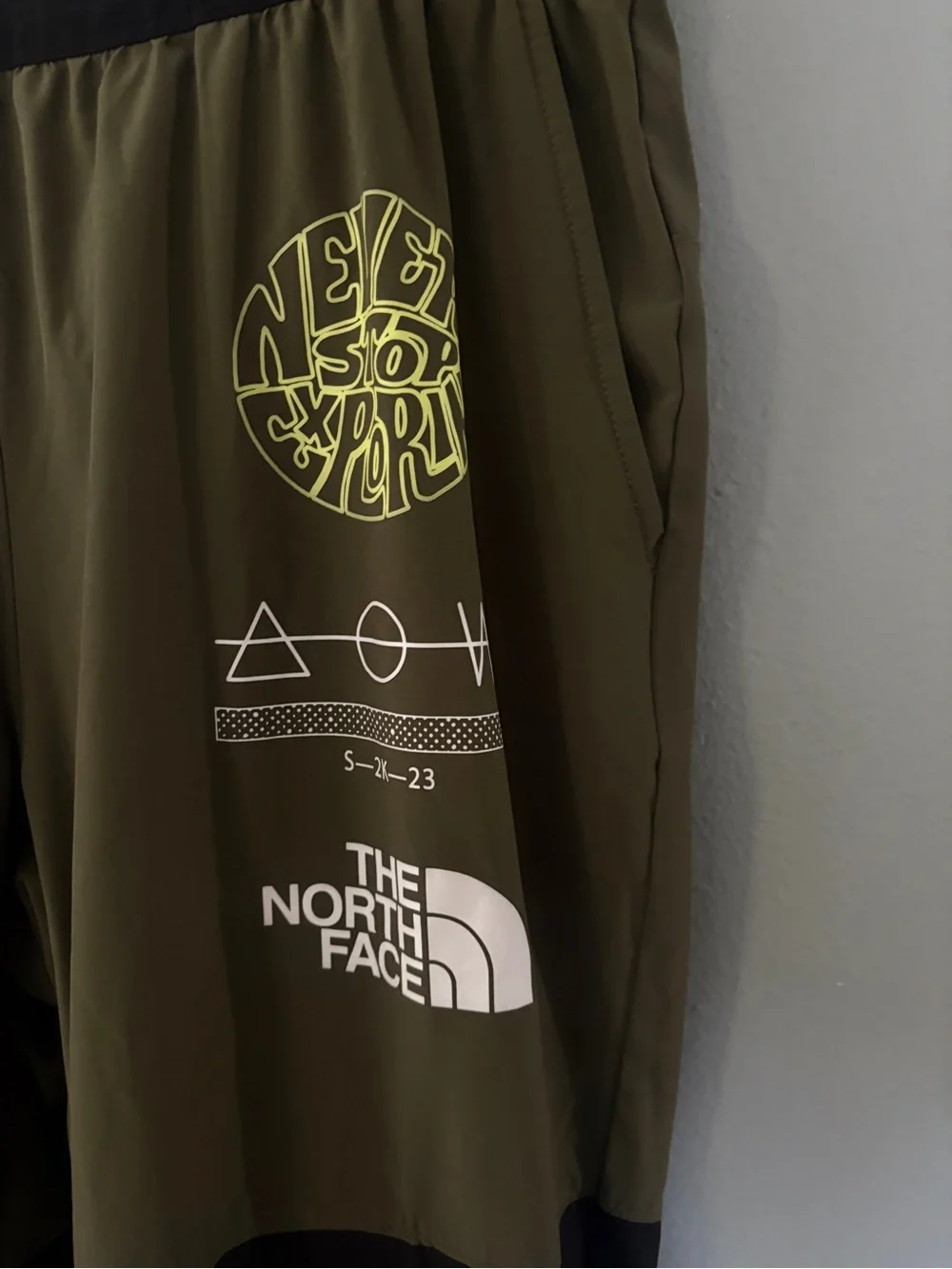The North Face Men's Colorblock Hooded Jacket in Olive, Khaki & Black